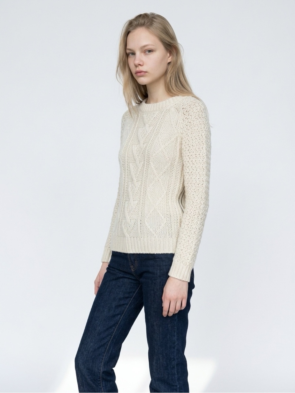 Cozy Cream Cable Knit Sweater